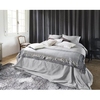 Primaviera Deluxe Katoen satijn dekbedovertrek Leonie - grijs -140x220 cm