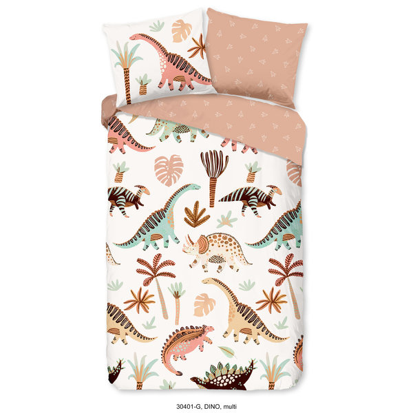 Good morning kinderdekbedovertrek Dino - Katoen - 140x220 + 60x70 cm