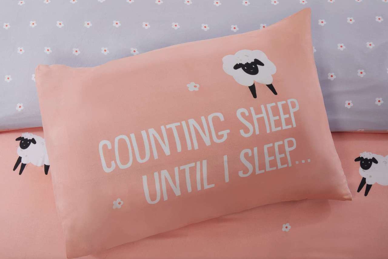 So Soft dekbedovertrek Counting Sheep - roze - microvezel