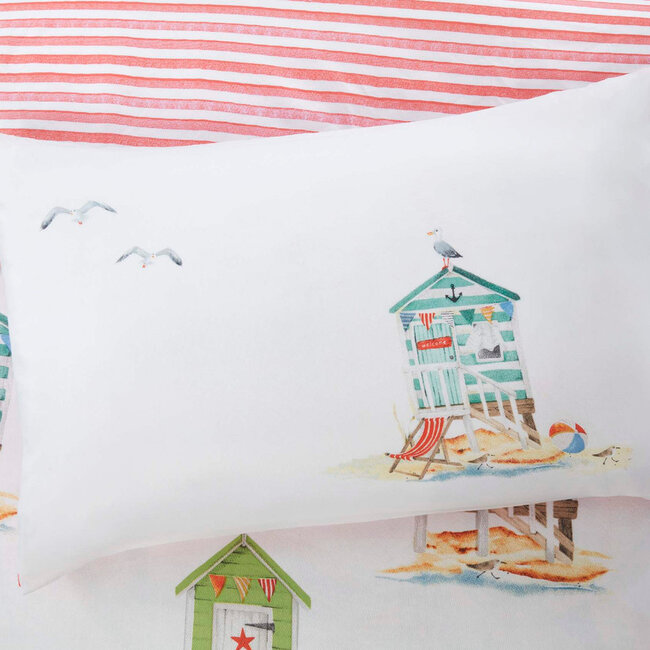 Microvezel dekbedovertrek Strandhuisjes