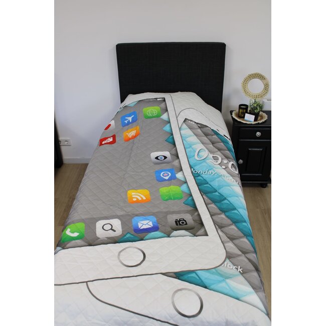 Bedsprei GSM grijs - 170x210 cm