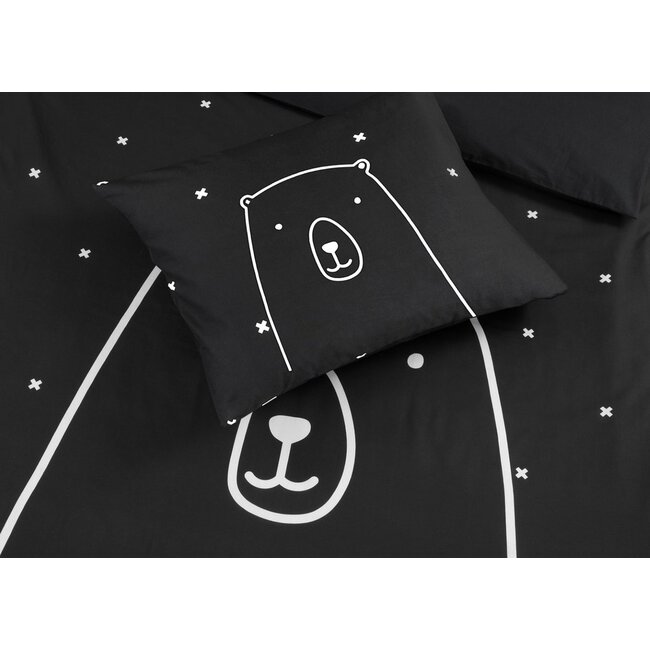 Katoen dekbedovertrek Bear -  katoen - 140x200 + 60x70 cm