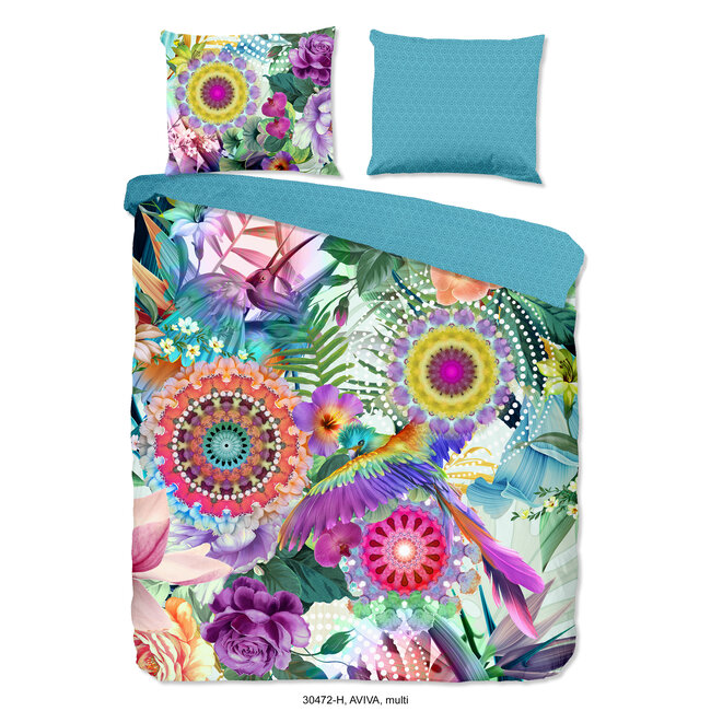 Katoen satijn dekbedovertrek Aviva