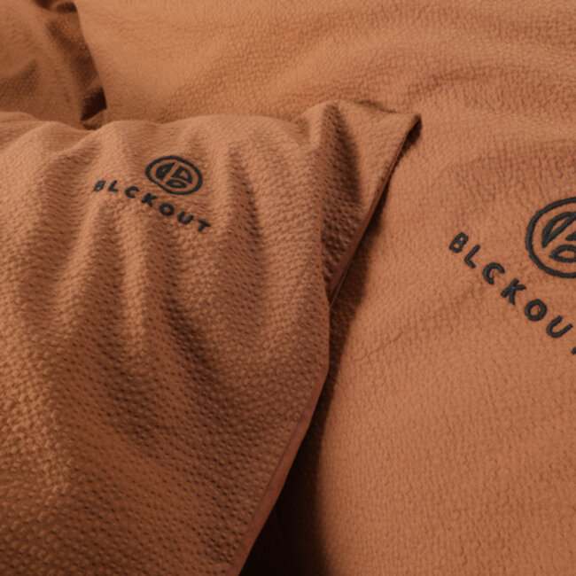 BLCKOUT dekbedovertrek Alberta - roestbruin - biologische percale katoen