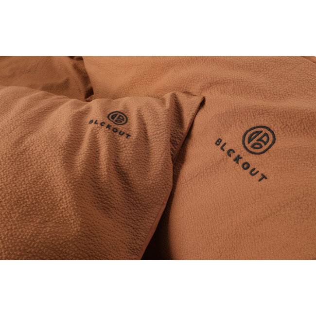 BLCKOUT dekbedovertrek Alberta - roestbruin - biologische percale katoen