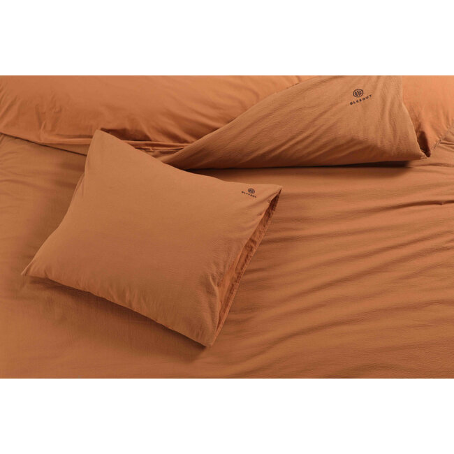 BLCKOUT dekbedovertrek Alberta - roestbruin - biologische percale katoen