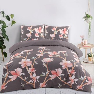 Papillon® Katoensatijn dekbedovertrek Esmee grijs - 2-persoons (200x220 + 2st 60x70cm)