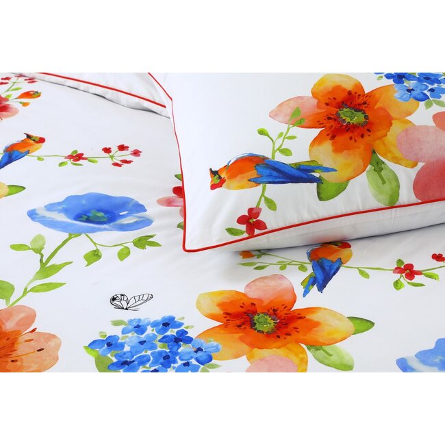 Katoen satijn dekbedovertrek Fiona