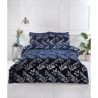 Belle Maison Velvet dekbedovertrek Como navy