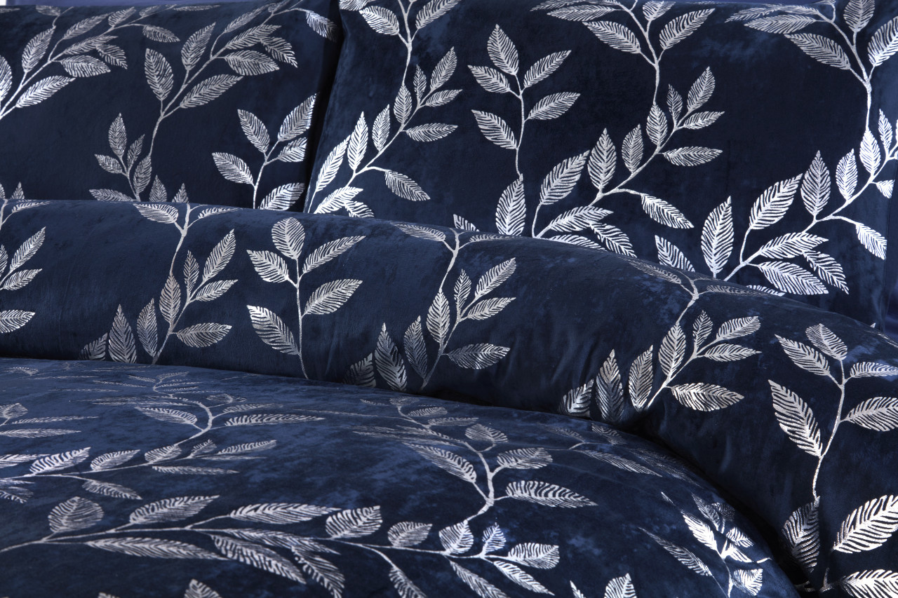 Belle Maison dekbedovertrek Como navy - velvet