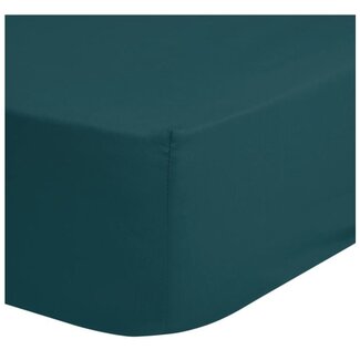 HSL Boxspring hoeslaken - jersey - bleu canard - hoekhoogte 40 cm