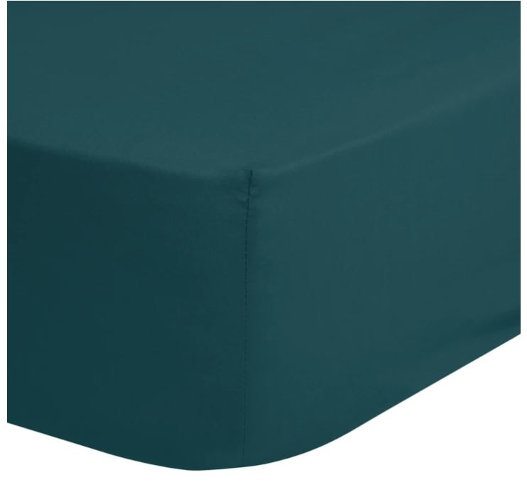 Boxspring hoeslaken - jersey - bleu canard - hoekhoogte 40 cm