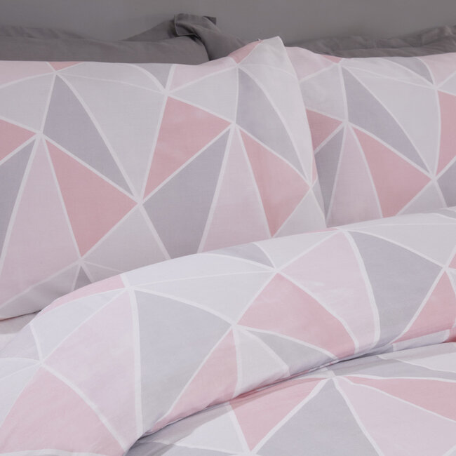 Polykatoen dekbedovertrek Leo roze