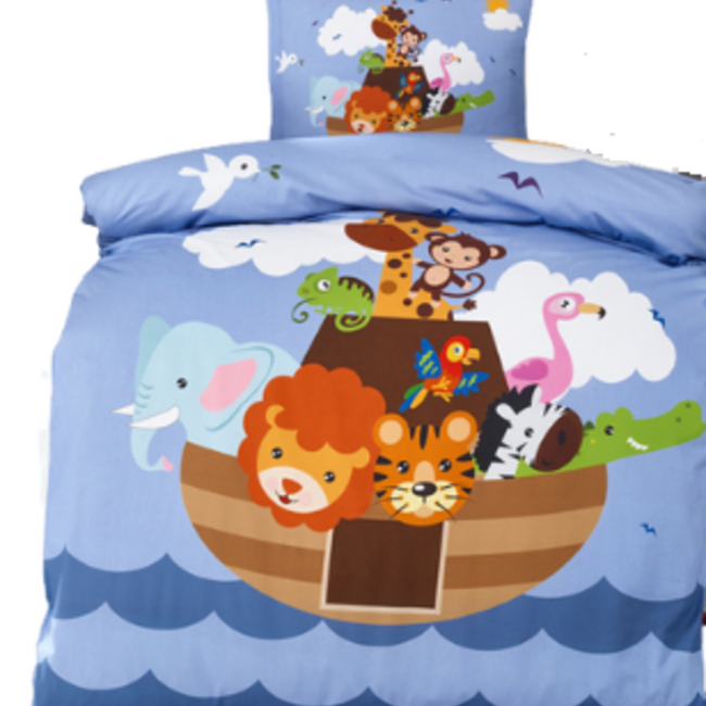 Decoware ledikant dekbedovertrek Noah's ark - katoen - 100x140 cm