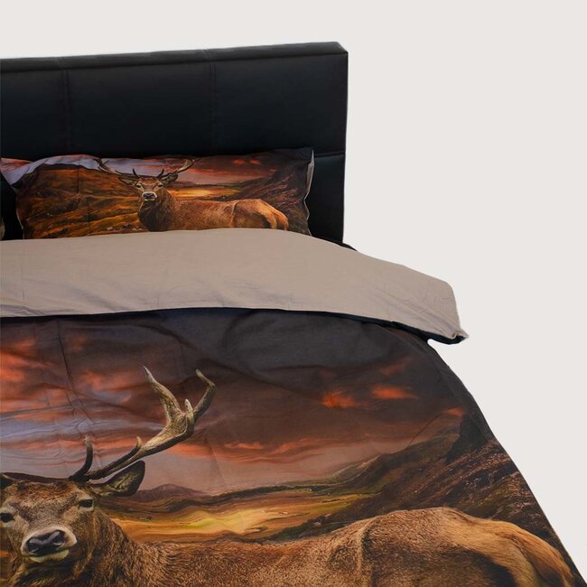 Katoen dekbedovertrek Deer mountain