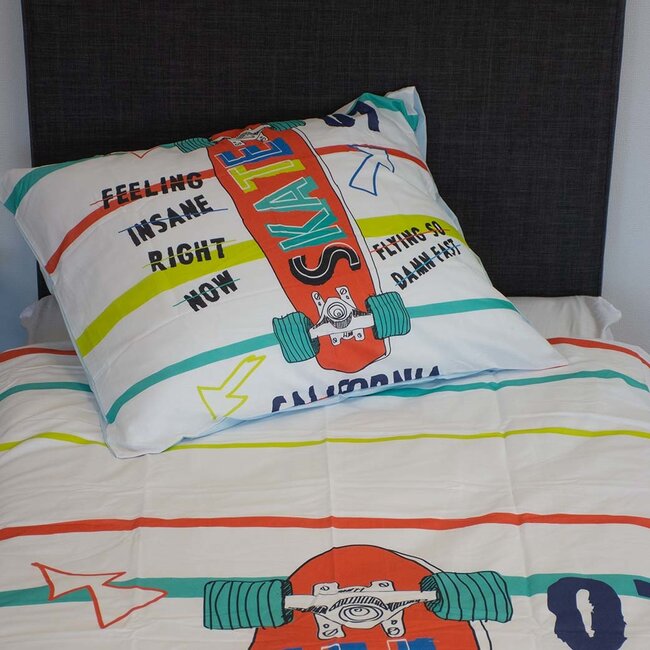 Katoen dekbedovertrek Skate - 140x220 cm