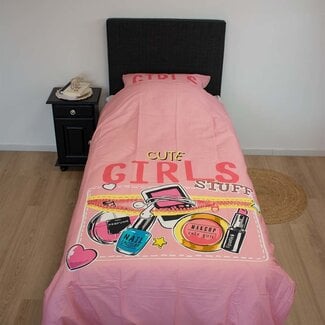 .Decoware® Katoen dekbedovertrek Cute girls - 140x220 cm