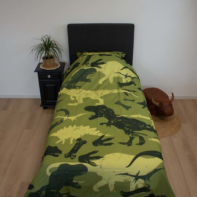 Katoen kinderdekbedovertrek Dinosaurs - 140x220 + 60x70 cm