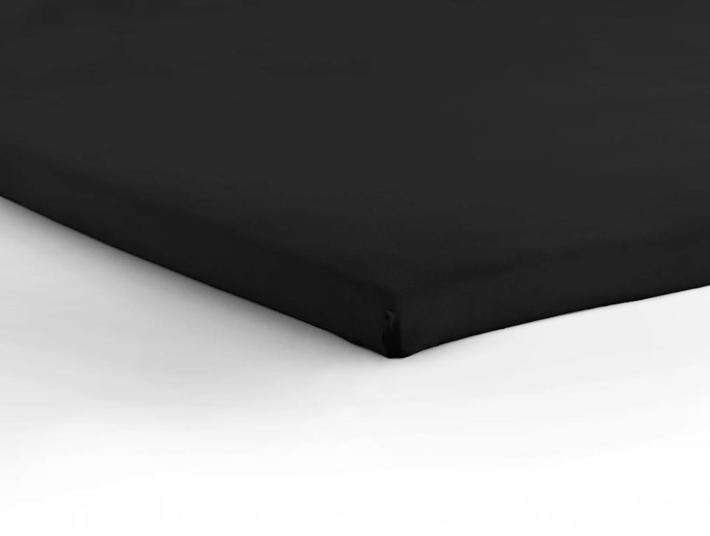Topper hoeslaken - jersey - 180x220 cm - Zwart