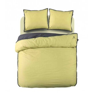 BLCKOUT BLCKOUT dekbedovertrek California - geel - biologisch katoen - Lits-jumeaux (240x220 + 2st 60x70cm)