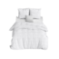 Katoen dekbedovertrek Stone washed - wit - 1-persoons (140x220 + 60x70cm)