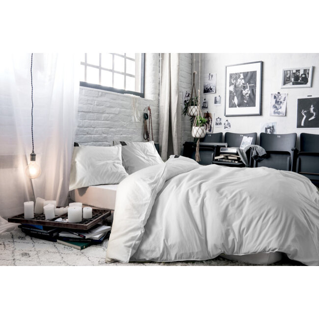 BLCKOUT dekbedovertrek Oslo - wit - gemengd katoen