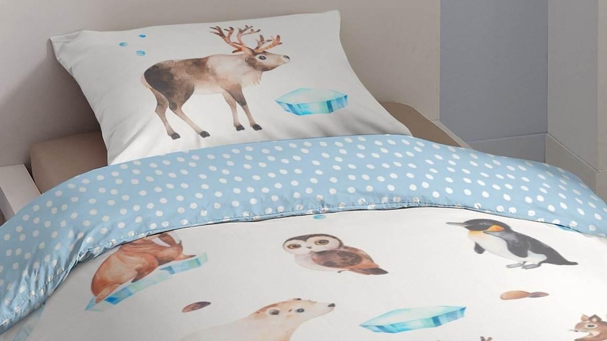 Good morning flanel dekbedovertrek Cold - 140x220 + 60x70 cm