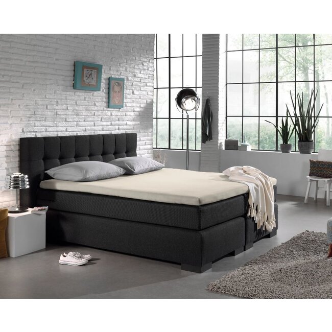 Topper hoeslaken - jersey - 80/90x200 cm - ivoor