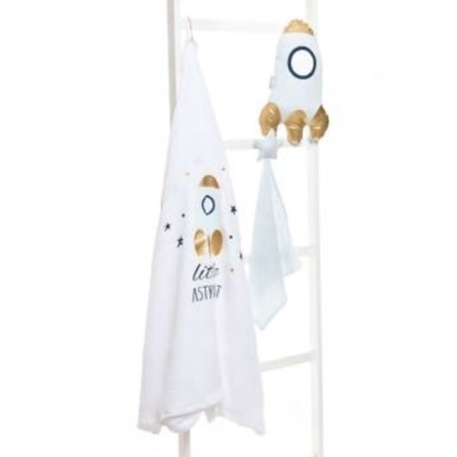 Ledikant dekbedovertrek set Little astronaut - katoen