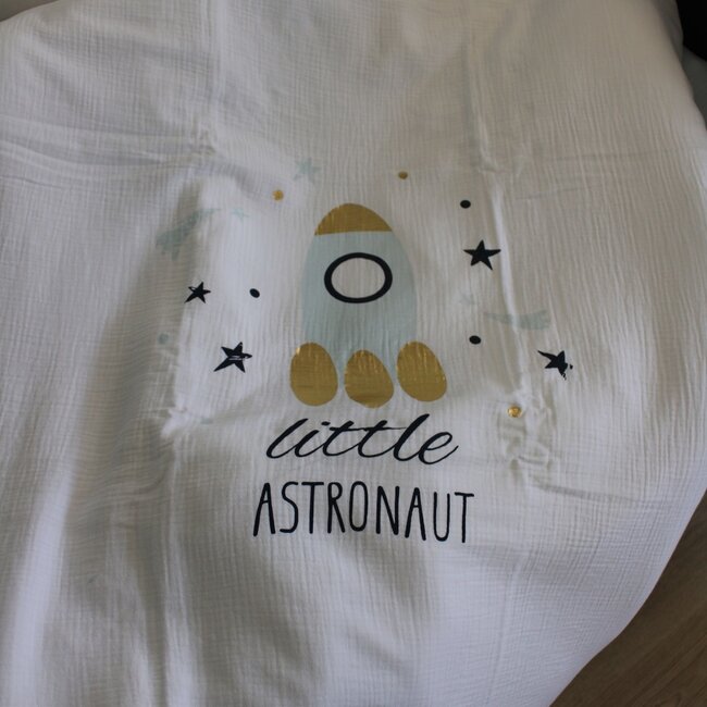 Ledikant dekbedovertrek set Little astronaut - katoen