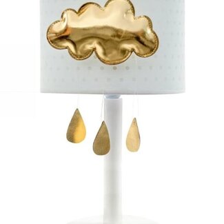 Bndeco Lampje gouden wolk met druppels - Mint