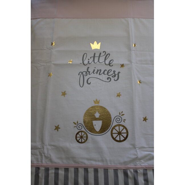 Ledikant dekbedovertrek set - Little princess - gestreept - katoen