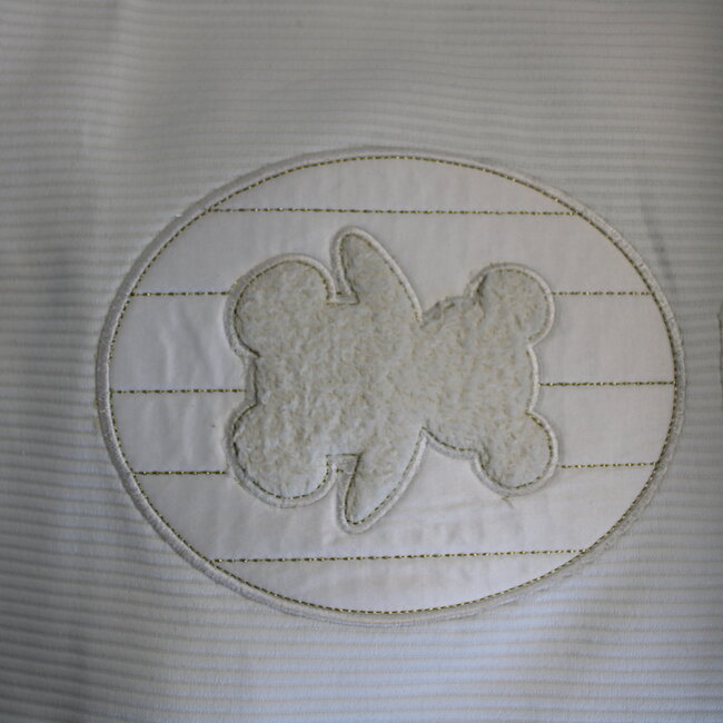 Ledikant dekbedovertrek set - wit beertje - katoen