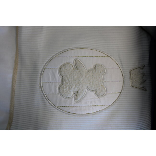 Ledikant dekbedovertrek set - wit beertje - katoen