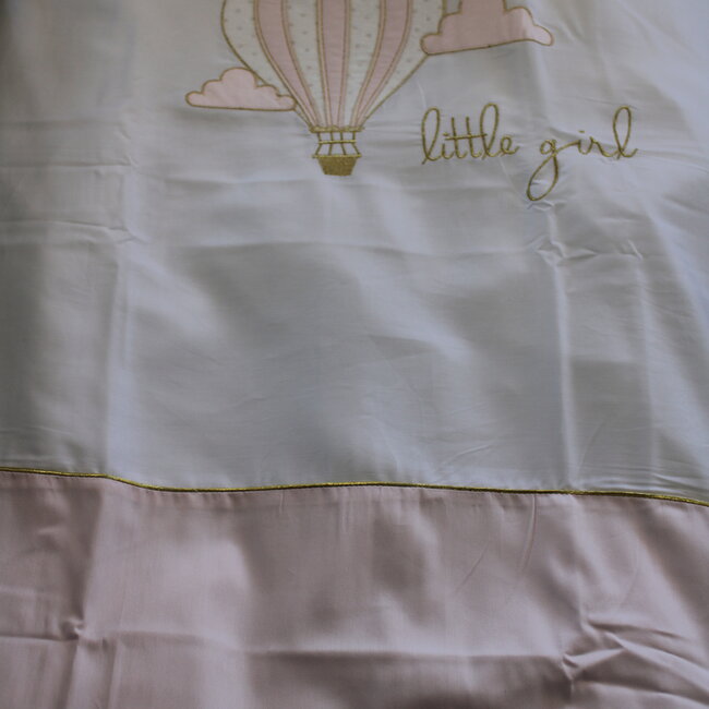 Ledikant dekbedovertrek set - Ballon - roze - katoen satijn