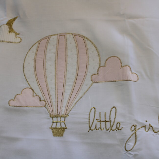 Ledikant dekbedovertrek set - Ballon - roze - katoen satijn