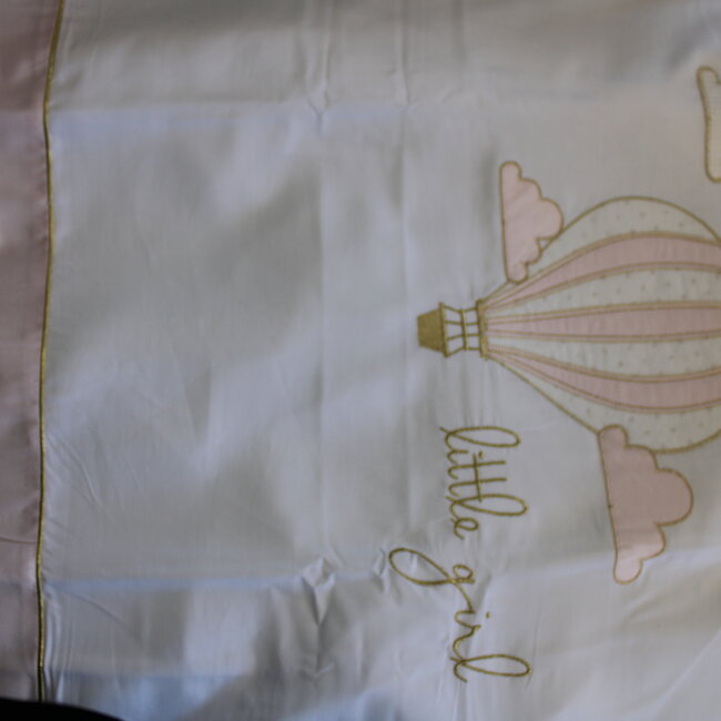 Ledikant dekbedovertrek set - Ballon - roze - katoen satijn