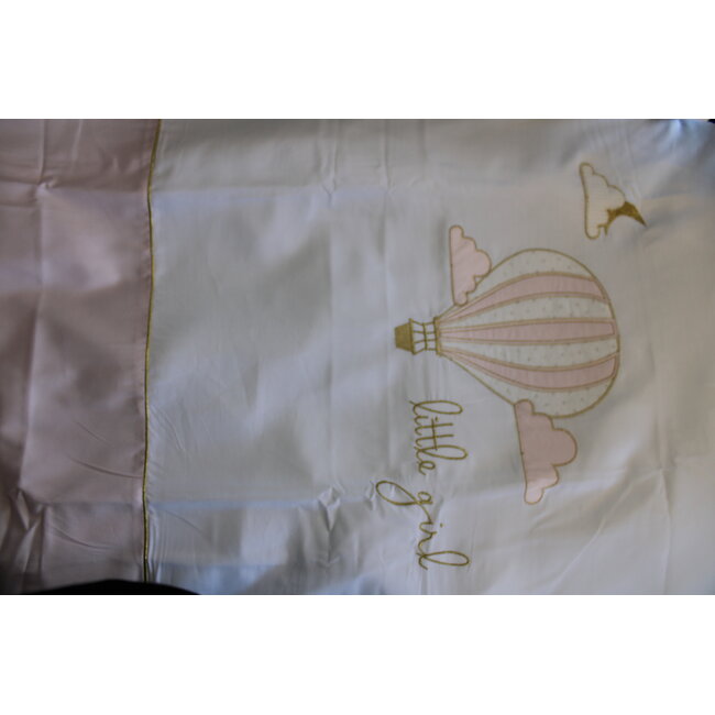 Ledikant dekbedovertrek set - Ballon - roze - katoen satijn