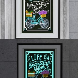 Cooksmart Diamond painting Life is beautiful - Glow in the dark