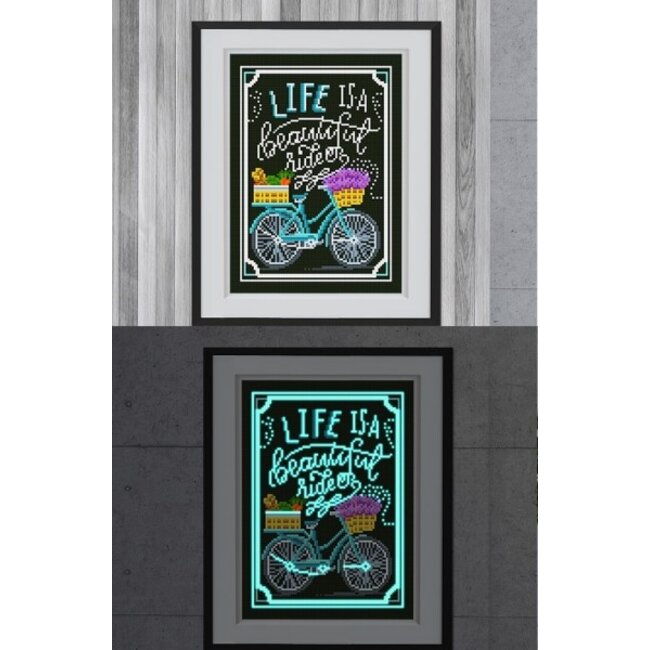 Diamond painting Life is beautiful - Glow in the dark