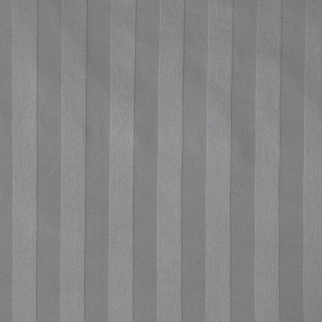 Polykatoen dekbedovertrek hotelstreep grijs - eenpersoons