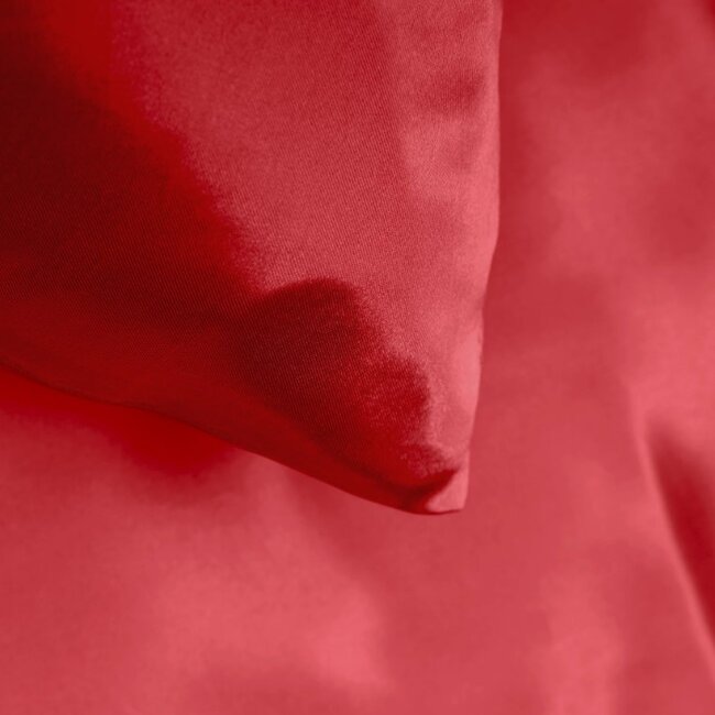 Glans satijn dekbedovertrek - rood