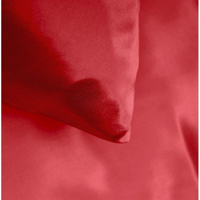 Glans satijn dekbedovertrek - rood
