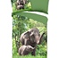 Katoen dekbedovertrek Olifanten - 140x220  + 60x70 cm