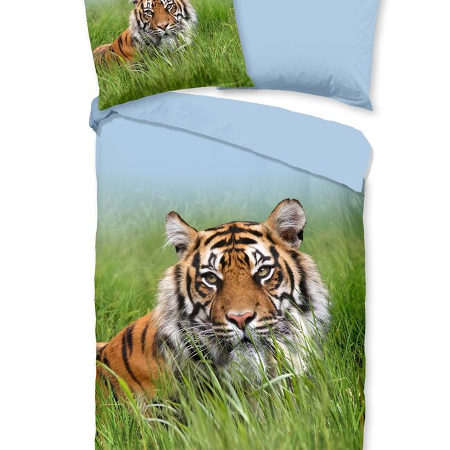 Katoen dekbedovertrek Tijger Silence