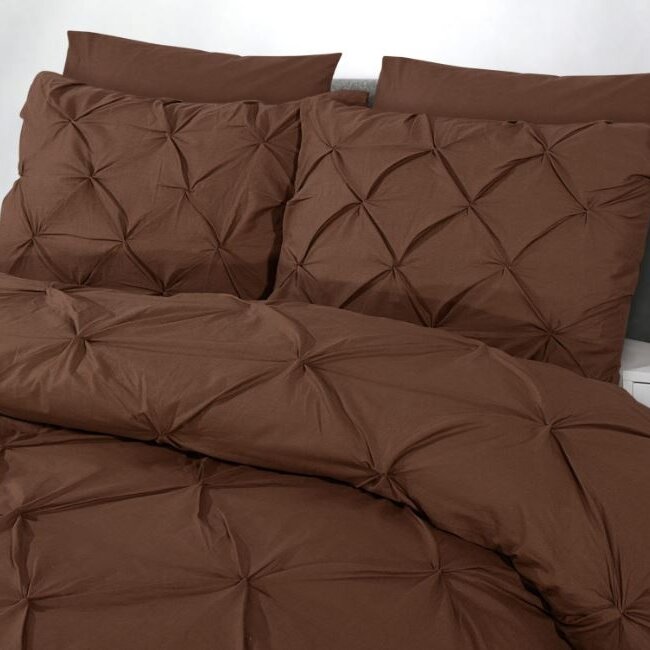 Katoen dekbedovertrek Salvador - bruin