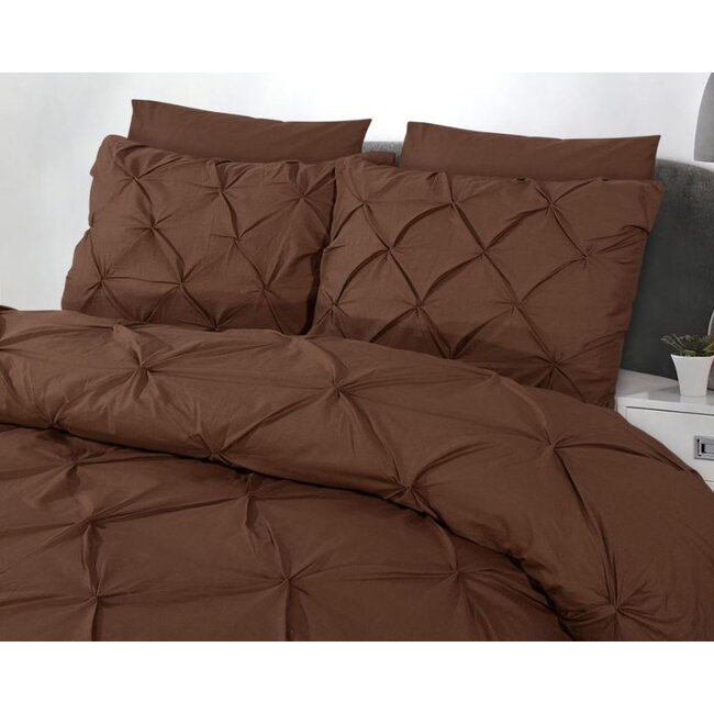 Katoen dekbedovertrek Salvador - bruin