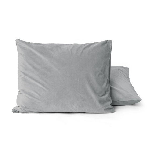 Velvet kussensloop (Per 2 st) - Grijs