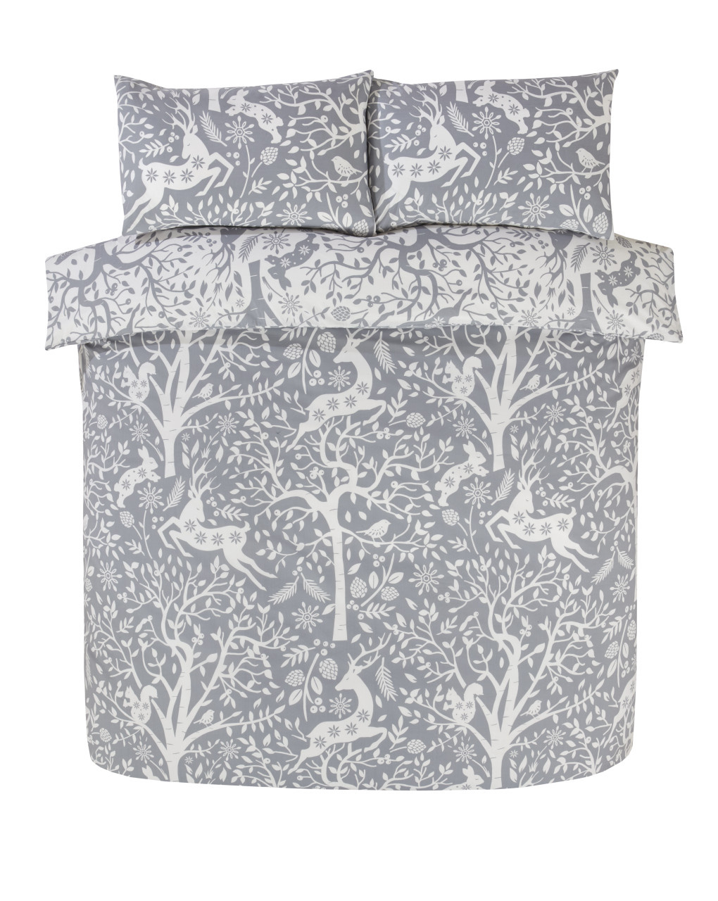 Finest Homeware dekbedovertrek Tatton grijs -blended katoen