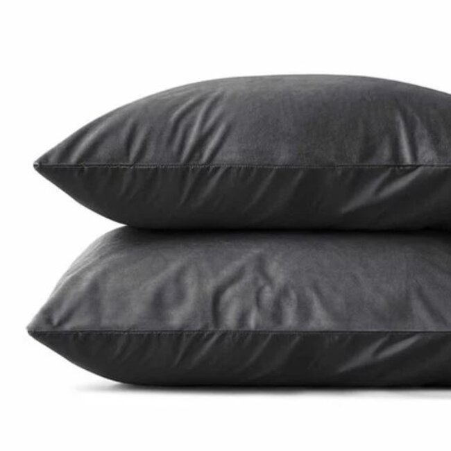 Velvet kussensloop (Per 2 st) - Antraciet